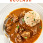 Viennese goulash pinnable image.